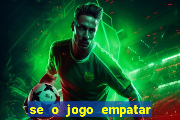 se o jogo empatar hoje quem ganha